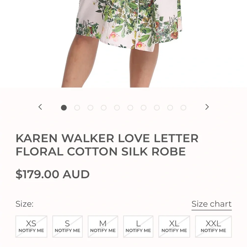 Karen Walker Love Letter Floral Robe sz S - Picture 6 of 12